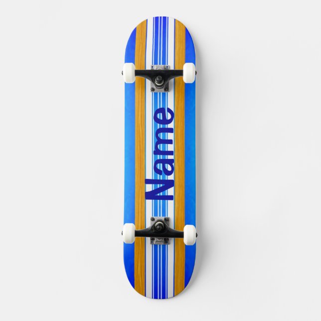 Blue Ocean Surfboard Skateboard (Front)