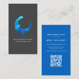 Blue Ocean Swirl • Custom Editable Modern Card