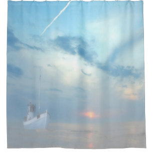 Blue ocean view with fishingboat