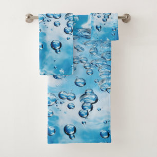 Blue Ocean Water Bath Towel Set