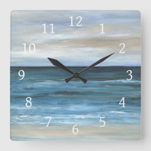 Blue Ocean Water Sea View 266 Square Wall Clock