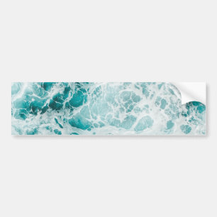 Blue Ocean Wave Bumper Sticker