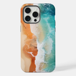 Blue Ocean Waves And Brown Sand Coast iPhone 15 Pro Max Case