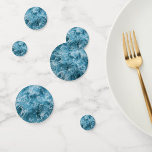 Blue Ocean Waves Confetti