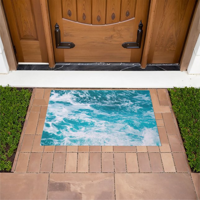 Blue Ocean Waves Doormat (Outdoor)