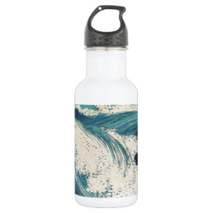 Blue Ocean Waves Japanese Woodcut 532 Ml Water Bottle