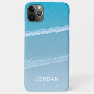 Blue Ocean Waves Monogrammed Case-Mate iPhone Case