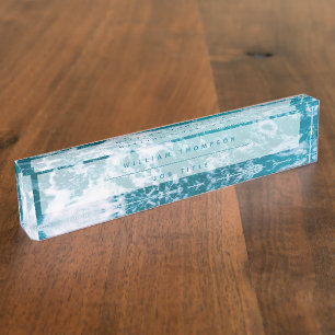 Blue Ocean Waves Nameplate