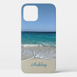 Blue Ocean waves on a Caribbean beach V2 iPhone 12 Case