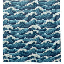 Blue Ocean waves pattern 