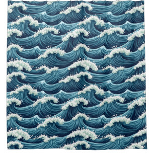 Blue Ocean waves pattern