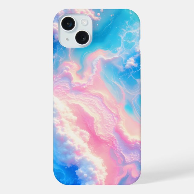 Blue Ocean Waves Pink Summer Sea Beach Turquoise  iPhone Case (Back)