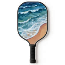 Blue Ocean Waves Watercolor