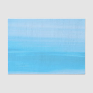 Blue ocean waves with shades of blue tissue paper