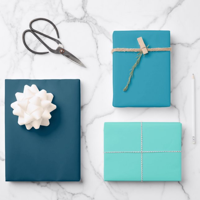 Blue Ocean Wrapping Paper Sheet (Front)