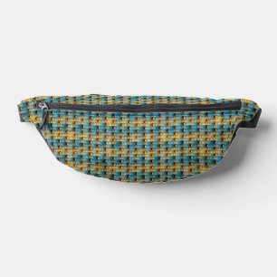 Blue & Ochre Abstract Pattern Design 1315 Fanny Pack