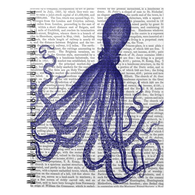Blue Octopus 5 Notebook (Front)