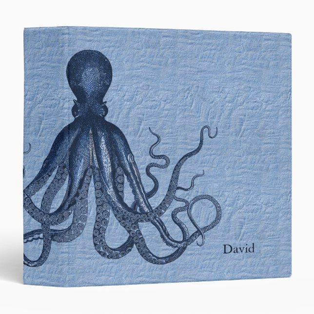 Blue Octopus Custom Binder (Front/Spine)