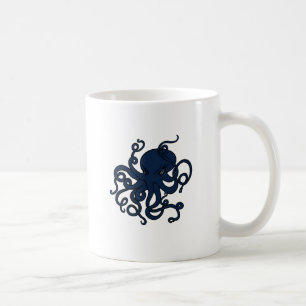 Blue Octopus Custom Design Coffee Mug