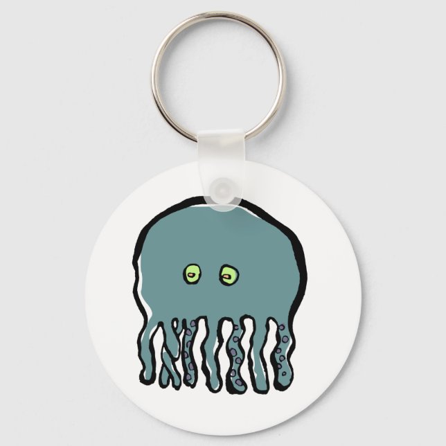 blue octopus keychain (Front)