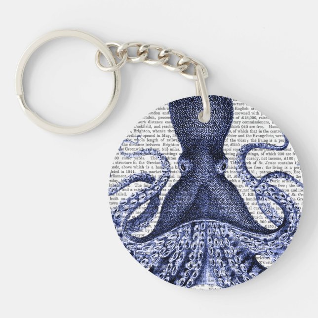 Blue Octopus Keychain (Front)