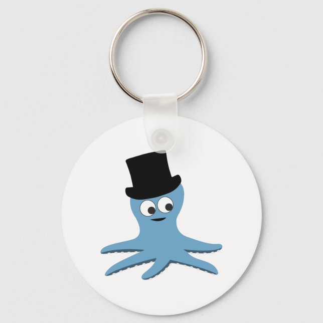 Blue Octopus Keychain (Front)