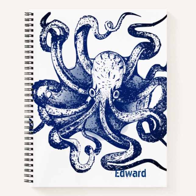 Blue Octopus Notebook (Front)