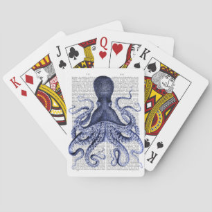 Blue Octopus Playing Cards
