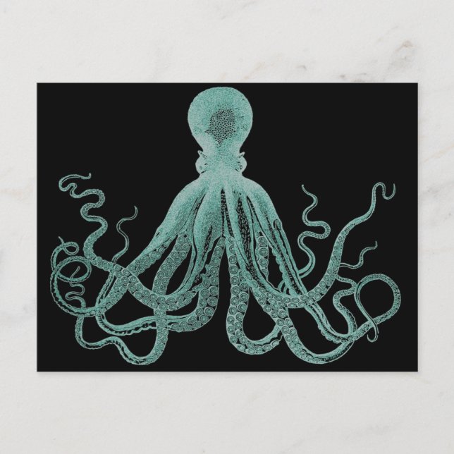 Blue Octopus Postcard (Front)
