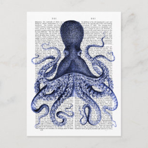 Blue Octopus Postcard