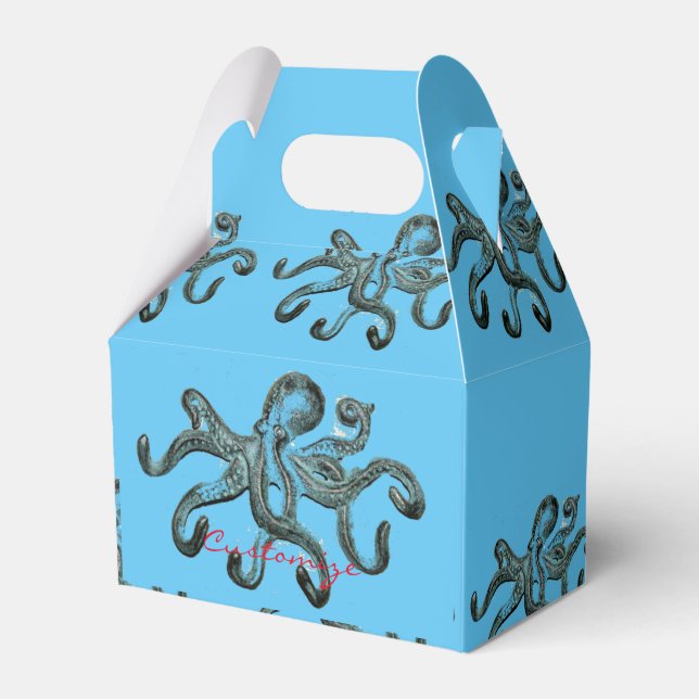Blue Octopus Thunder_Cove  Favor Box (Front Side)