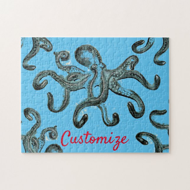 Blue Octopus Thunder_Cove Jigsaw Puzzle (Horizontal)