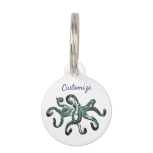 Blue Octopus Thunder_Cove Pet Tag