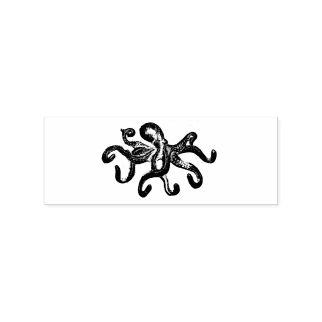 Blue Octopus Thunder_Cove Rubber Stamp (Imprint)