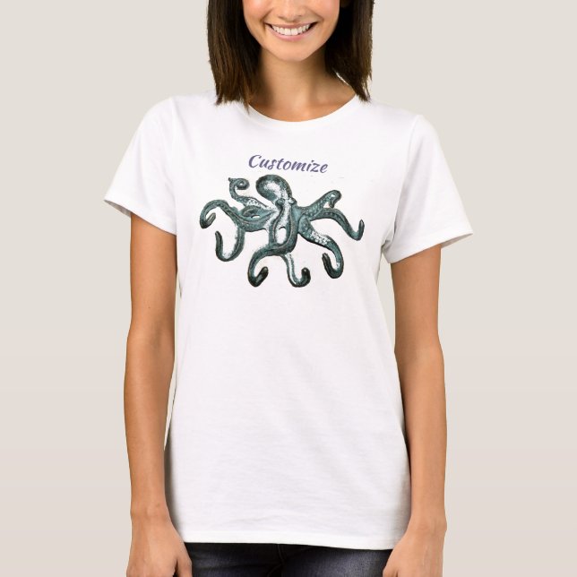 Blue Octopus Thunder_Cove  T-Shirt (Front)