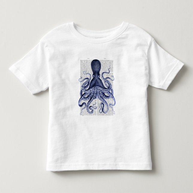 Blue Octopus Toddler T-shirt (Front)