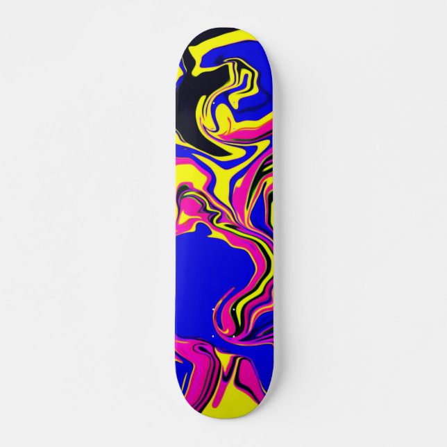 Blue Oil Spatule Psychedelic Skateboard (Devant)