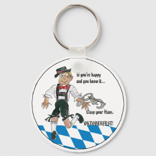 Blue Oktoberfest Personalized Keychains