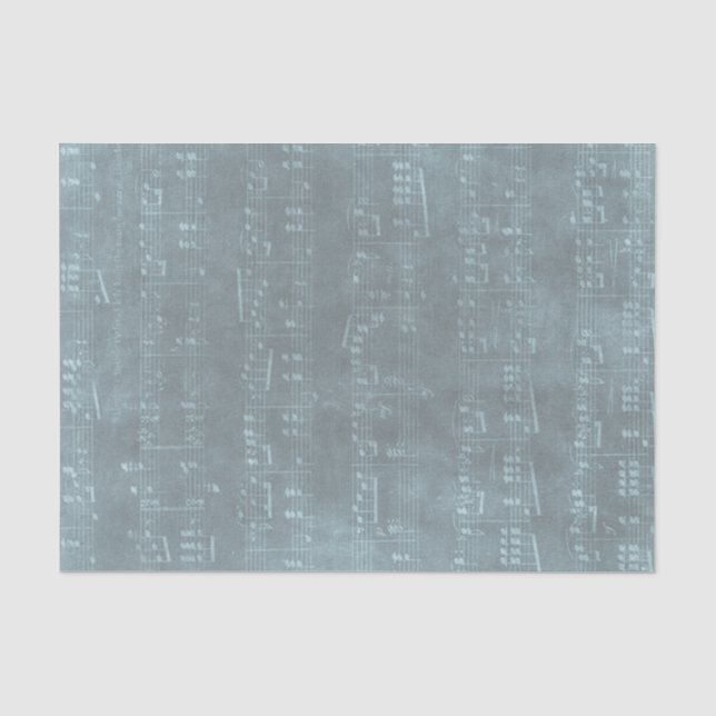 blue old music sheet texture (Front)