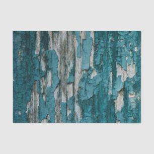 Blue Old Peeling Paint Wood Wall Texture Tissue Paper