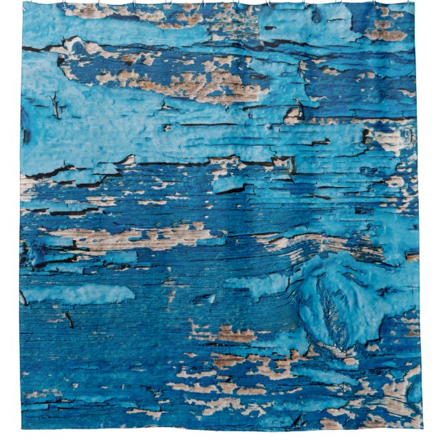 Blue old wooden background  (Front)