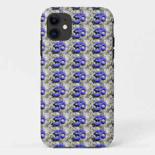blue Om pattern case