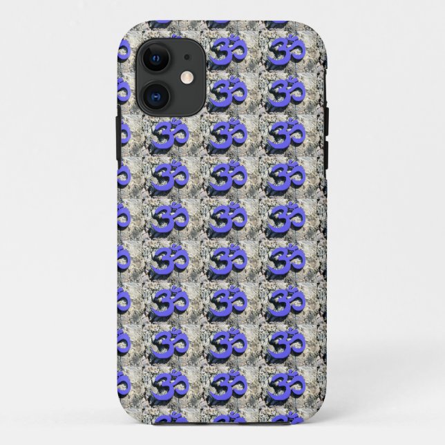 blue Om pattern case (Back)