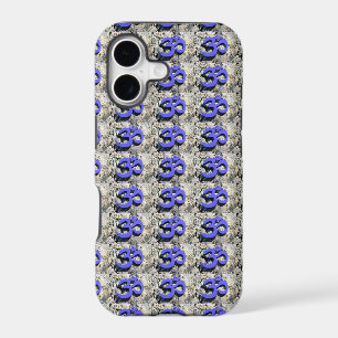 blue Om pattern case