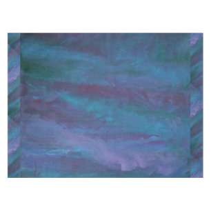 Blue Ombre Abstract   Turquoise Teal Violet Purple Tablecloth