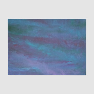 Blue-Ombre Abstract   Turquoise Teal Violet Purple Tissue Paper