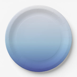 Blue Ombre Gradient Paper Plate