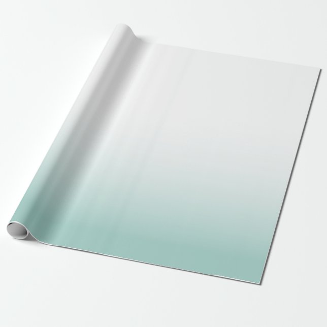 Blue Ombre Gradient Wrapping Paper for Style (Unrolled)