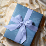 Blue Ombre Menorah Wrapping Paper<br><div class="desc">Wrap your gifts in style with this blue ombre wrapping paper with menorah accents!</div>