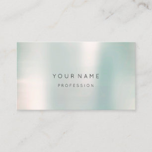 Blue Ombre Pearly Abstract Minimal Smoky Metallic Business Card